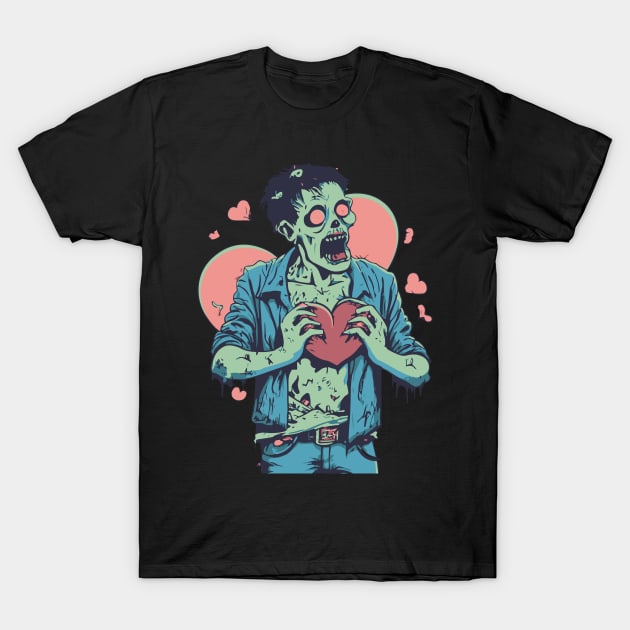 Zombie Love Undead Valentines T-Shirt by whatyouareisbeautiful